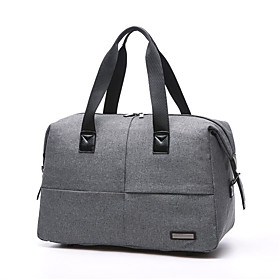 Nylon Travel Bag Solid Black / Light Grey
