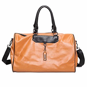 Pu(polyurethane) Solid Color Travel Bag Solid Solid Color Black / Khaki