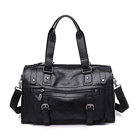 Pu(polyurethane) Travel Bag Zipper Black / Brown