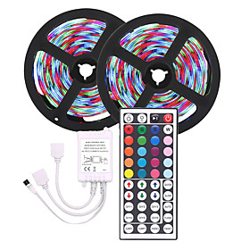 tira de luz led (2 5m) 10m 3528 rgb 600led strips iluminación flexible cambio de color con 44 teclas de control remoto ir ideal para el hogar cocina tira de luz led (2 5m) 10m 3528 rgb 600led strips iluminación flexible cambio de color con 44 teclas de control remoto ir ideal para el hogar cocina
