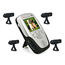 2.4ghz 2.5 pouces quatre canaux mp4 surveiller bebe avec 4x camera li-batterie rechargeable szq176