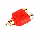 Cable RCA composite 2 femelles 1 prise du convertisseur male smqc047