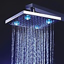 8 pouces campouleur change pomme de douche LED avec 4 LED