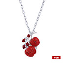 4gb de cristal de style cerise lecteur flash USB collier en rouge