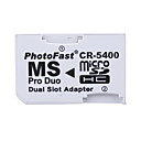 double microSD  HC pour MS Pro Duo carte memoire adaptateur blanc