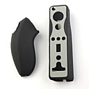 de protection Housse en silicone  manchon pour Nintendo Wii  Wii u jeu telecommande et le Nunchuk noir