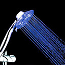 campouleur de la tete de douche LED avec changement transparente bec verseur