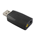 usb 3d carte son USB 2.0 3D audio carte son virtuel 5.1 canaux - noir