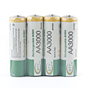 Piles Rechargeables BTY 3000mAh AA Ni-MH 4 Pieces