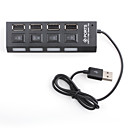 4 ports usb hub 2.0 salut-vitesse avec interrupteur