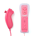 Manette MotionPlus et Nunchuk avec Etui pour Wii - Rose