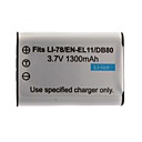 1300mAh pile pour appareil photo D-LI78 EL11 60b pour Pentax Optio M50 et plus