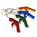 pistolet en forme de decapsuleur porte-cles  campouleur aleatoire 