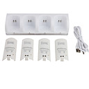 4 en 1 Station de charge  4 Batteries 2800mAh pour Nintendo Wii couleurs assorties