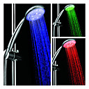 4-inch tete de douche de 5 LED en plastique finition chrome