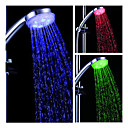 Pommeaux de Douche LED 7 Campouleurs 3 x 6 Pouces - Plastique Finition Chromee