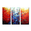 Peinture l huile realisee la main abstraite sur canevas tendu - Set de 3