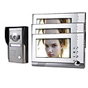 trois 7 pouces campouleur moniteur video de telephone systeme de porte avec un appareil photo de couverture en alliage resistant aux intemperies