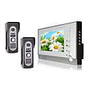 deux cameras etanches avec 7 campouleurs TFT LCD video porte telephone systeme dinterphone