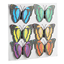 nouveaute colores en forme de papillon aimants de refrigerateur autocollants  6-pack 