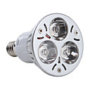 e14 3x1w led 3-270Lm 3000K ampoule lumiere blanche chaude 85-265v