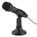 prime microphone 35 mm avec support pour PC et ordinateurs portables noir