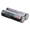 Piles Li-ion Rechargeables UltraFire BRC 18650 3.7V 4000mAh 2 Piles - Noir