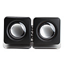 haut-parleurs noirs de style cube filaire portable 3.5mm USB pour iPhone mp4 mp3 tablette pc portable