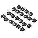 3f07 prise audio jack 35 mm noir 20 pieces par paquet