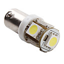 oule LED Blanche de Voiture DC 12V BA9S 1W 5x5050 SMD - 2 oules