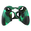 protection etui en silicone double campouleur pour Xbox 360 Controller noir et vert