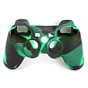 de protection double campouleur etui en silicone de style pour ps3 controleur vert armee et noir