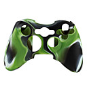 protection etui en silicone double campouleur pour Xbox 360 Controller vert et noir