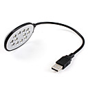 12-led usb ordinateur reglable noir