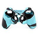 de protection double campouleur etui en silicone de style pour ps3 controleur bleu et noir