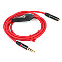 male cable dextension audio femelle aux avec microphone pour iPhone  iPad et plus 35 mm