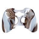 protection etui en silicone double campouleur pour Xbox 360 Controller brun et blanc