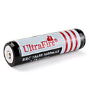 UltraFire protegee brc 18650 3.7V Li-ion rechargeable noir 3600mAh