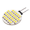 Lumiere LED G4 Car 3528 15 W Lumen lm 110 Temperature de couleur 3000K 12V avec 24 LED lumiere blanche chaude