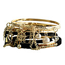 Cuir noir bracelet e...