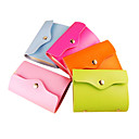 couleur bonbon cuir PU carte de sac de cas couleur aleatoire