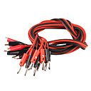 Banana Plug pince crocodile Probe Test Lead Cable Red  Black 100cm 10 PCS