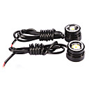 6W 6000K 300-Lumen 2 LED Light Car inversion blanc  Antibrouillards arriere DC 12 ~ 14V