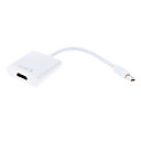 Mini DisplayPort vers HDMI v1.3 cable femelle whitefor macbook 0.3m