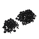 Universelle en plastique 17mm Retainers type PUSH SET pour panneau de porte de voiture - Noir 100 PCS