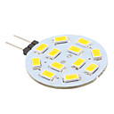 ampoule Spot LED Lumiere Blanche Chaude  G4 - 2 W - 12 x 5630 SMD - 220 LM - 2700K -12 V 