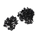 Universelle en plastique 24mm Retainers type PUSH SET pour panneau de porte de voiture - Noir 100 PCS