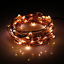 50-5M LED chaud Fil Blanc Cuivre Fee String Light Set avec adaptateur  100-240V 