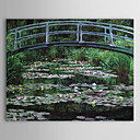 Peinture l huile realisee la main sur canevas tendu - Pont aux nympheas de Claude Monet