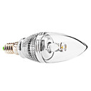 Dimmable E14 3W 210-240LM 3000-3500K Blanc chaud ampoule LED Candle Light 85-265V